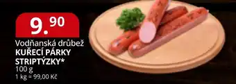 Vodňanská drůbež kuřecí párky striptýzky