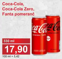 PLUS JIP Coca-Cola, Coca-Cola Zero, Fanta pomeranč nabídka