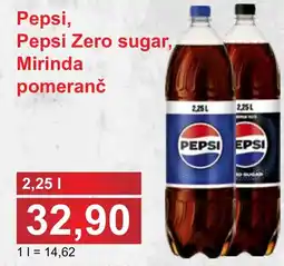 PLUS JIP Pepsi, Pepsi Zero sugar, Mirinda pomeranč nabídka
