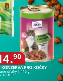 Potraviny CZ Ave konzerva pro kočky nabídka