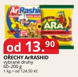 Potraviny CZ ArRASHID ořechy vybrané druhy nabídka