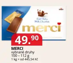 Potraviny CZ Merci vybrané druhy nabídka