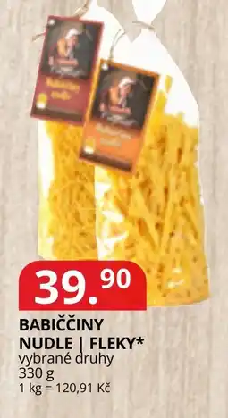 Potraviny CZ Babičiny nudle | fleky* nabídka