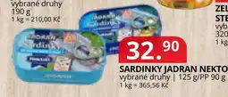 Potraviny CZ Sardinky jadran nekto nabídka