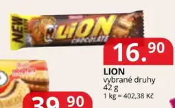 Potraviny CZ Lion vybrané druhy nabídka