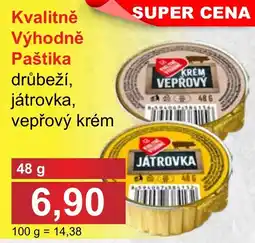PLUS JIP Paštika drůbeží, játrovka, vepřový krém nabídka