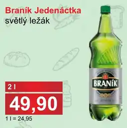 PLUS JIP Braník Jedenáctka světlý ležák nabídka