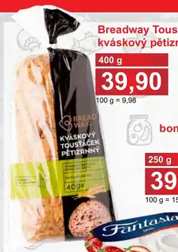 PLUS JIP Breadway kváskový pětizrnný toustáček nabídka