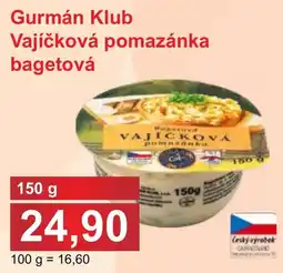 PLUS JIP Gurmán Klub Vajíčková pomazánka bagetová nabídka