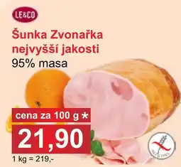 PLUS JIP Le&co šunka zvonařka nabídka