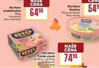 Billa Rio Mare Tuňák steak od 120 g / od 104 g nabídka