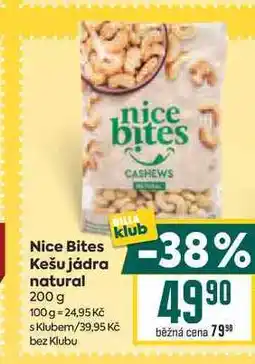 Billa Nice Bites Kešu jádra natural nabídka