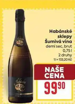 Billa Habánské sklepy Šumivá vína demi sec, brut nabídka