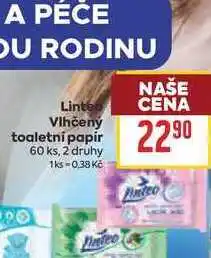 Billa Linteo Vlhčený toaletní papír 60 ks nabídka