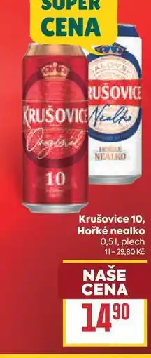Billa Krušovice 10 0,51, plech nabídka
