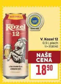 Billa V. Kozel 12 0,51, plech nabídka