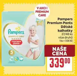 Billa Pampers Premium Pants Dětské kalhotky 27/48 ks nabídka