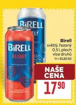Billa Birell světlý, řezaný 0,51, plech nabídka