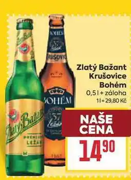 Billa Zlatý Bažant Krušovice Bohém nabídka