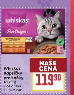 Billa Whiskas Kapsičky pro kočky 12× nabídka