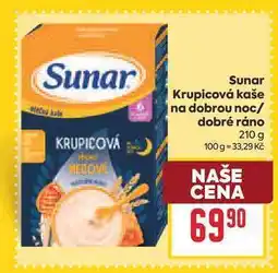 Billa Sunar Krupicová kaše na dobrou noc/ dobré ráno nabídka