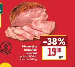Billa Moravská krkovice speciál z pultu lahůdek cena za nabídka