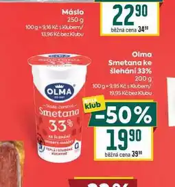 Billa Olma Smetana ke šlehání 33% nabídka