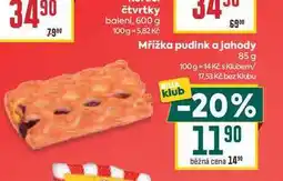Billa Mřížka pudink a jahody nabídka