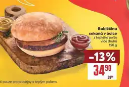 Billa Babiččina sekaná v bulce z teplého pultu více druhů nabídka