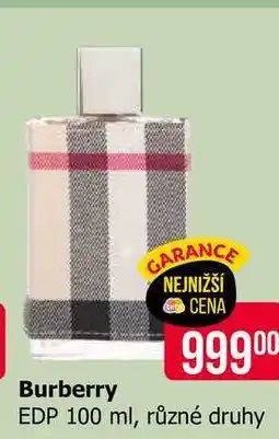 Teta Burberry EDP 100 ml, různé druhy nabídka