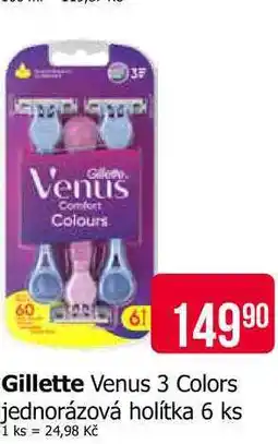 Teta Gillette Venus 3 Colors jednorázová holítka 6 ks nabídka