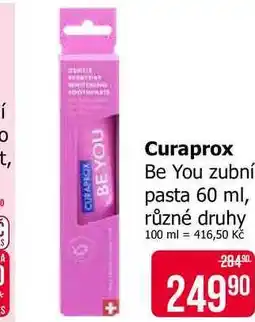 Teta Curaprox Be You zubní pasta 60 ml, různé druhy nabídka