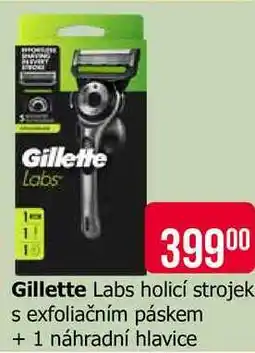 Teta Gillette Labs holicí strojek s exfoliačním páskem + 1 náhradní hlavice nabídka
