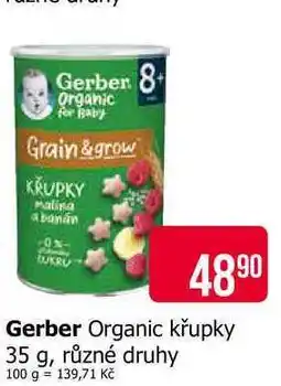 Teta Gerber Organic křupky 35 g, různé druhy nabídka