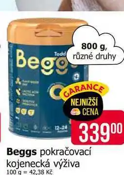 Teta Beggs pokračovací kojenecká výživa nabídka