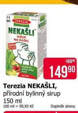 Teta Terezia NEKAŠLI, přírodní bylinný sirup nabídka
