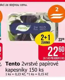 Teta Tento 2vrstvé papírové kapesníky 150 ks nabídka