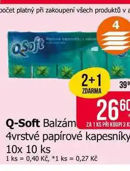 Teta Q-Soft Balzám 4vrstvé papírové kapesníky 10x 10 ks nabídka