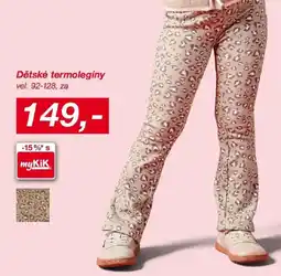 Lidl myKiK dětské termolegíny nabídka