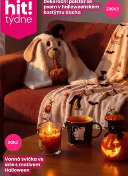 Pepco hit! týdne Dekoracni polstar se psem v halloweenskem kostymu ducha nabídka