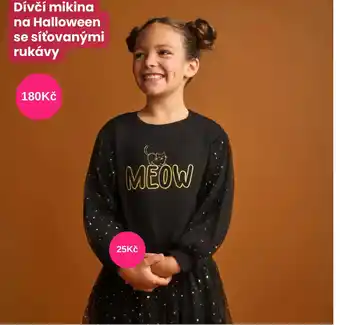 Dívčí mikina na Halloween se síťovanými rukávy