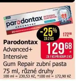 Teta Parodontax Advanced+ Intensive Gum Repair zubní pasta nabídka