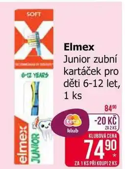Teta Elmex Junior zubní kartáček pro děti 6-12 let, 1 ks nabídka