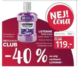 Rossmann Listerine Total Care nabídka