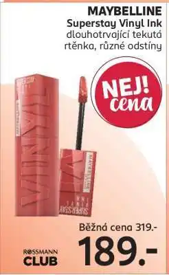 Rossmann Maybelline Superstay Vinyl ink nabídka