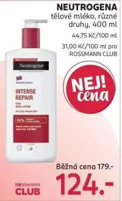 Rossmann NEUTROGENA tělové mléko, různé druhy, 400 ml nabídka