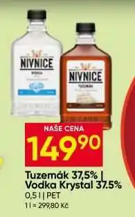 Hruška Tuzemák 37,5% | Vodka Krystal 37,5% nabídka