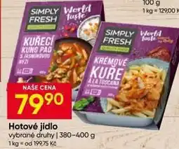 Hruška Hotové jídlo nabídka