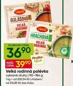 Hruška VELKÁ RODINNÁ POLÉVKA nabídka