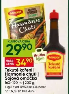 Hruška Tekuté koření | Harmonie chuti | Sojová omáčka nabídka
